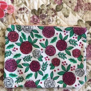 roses cosmetics makeup bag pouch